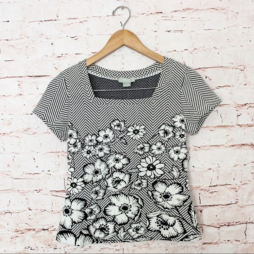 Anthropologie Maeve Hellebore Square Top Size XS